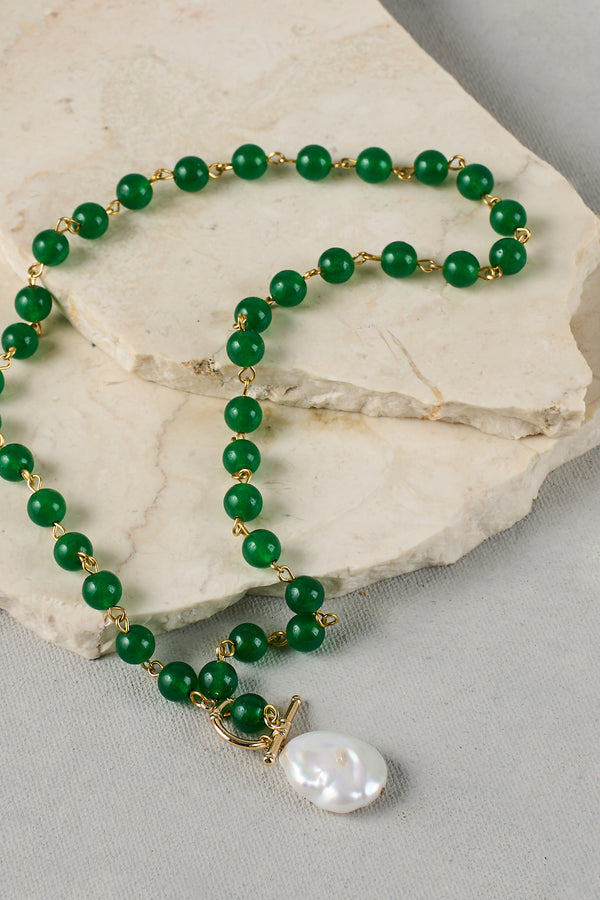 Pearl Pendant Necklace - Emerald