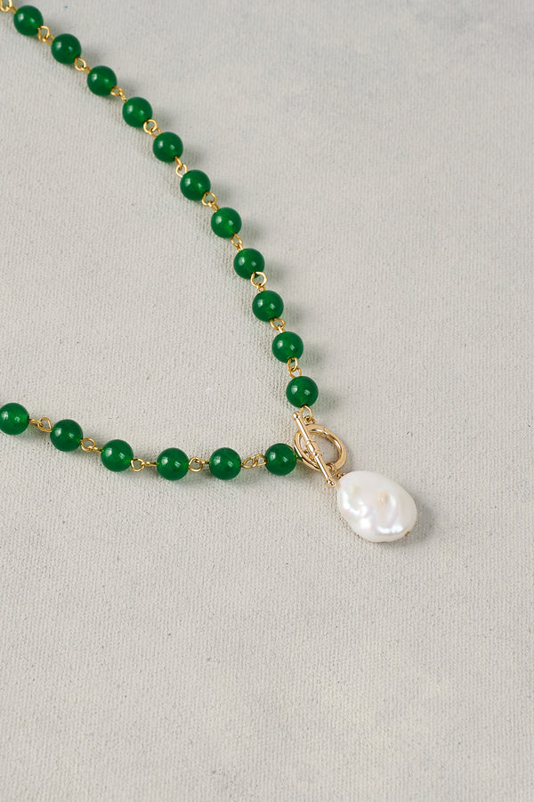 Pearl Pendant Necklace - Emerald