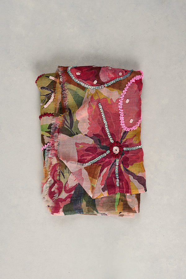 Embellished Garden Scarf – Multicolour