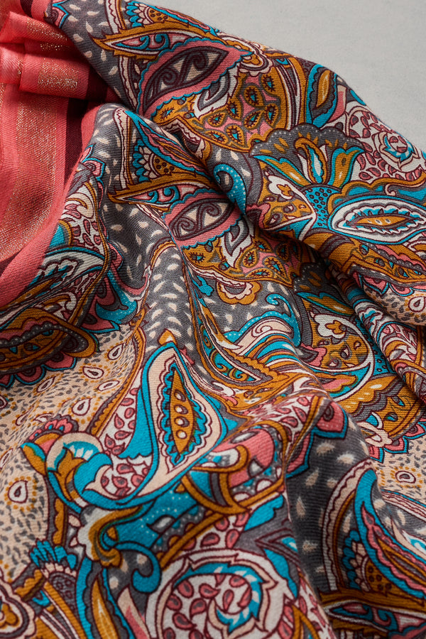 Floral Paisley Scarf – Multicolour