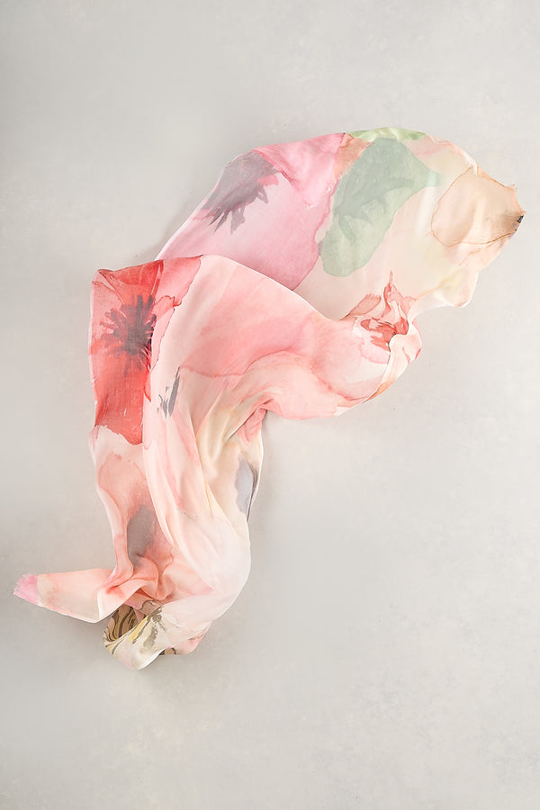 Watercolour Floral Scarf – Multicolour