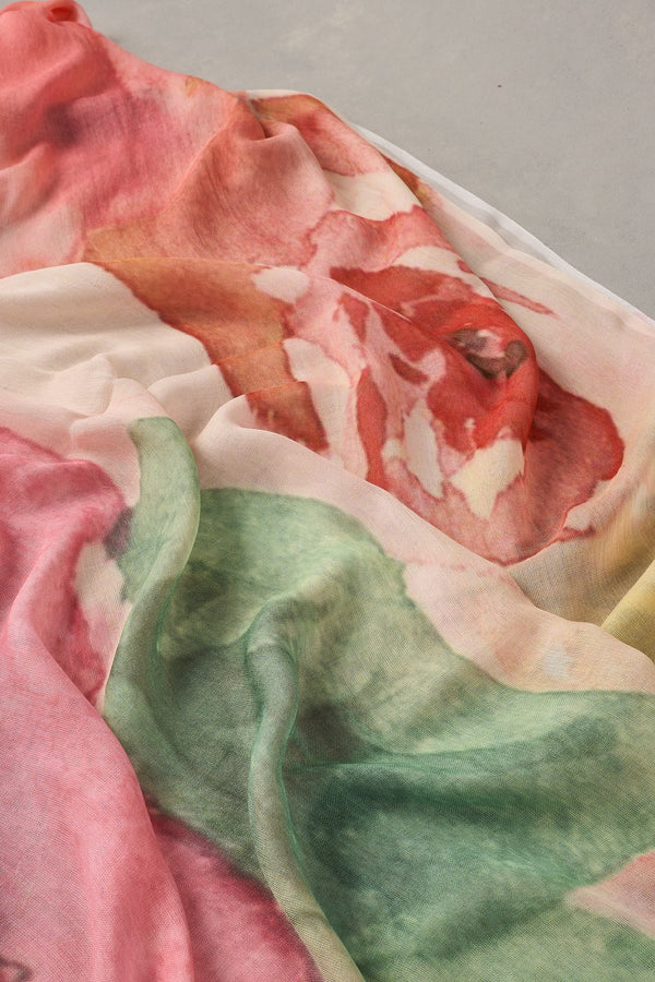 Watercolour Floral Scarf – Multicolour