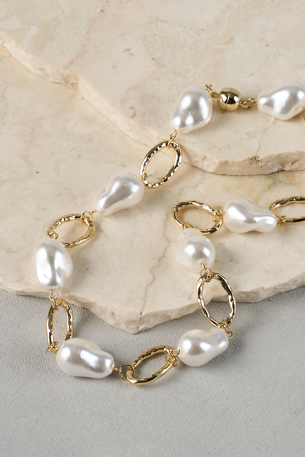 Baroque Pearl Necklace – Cream