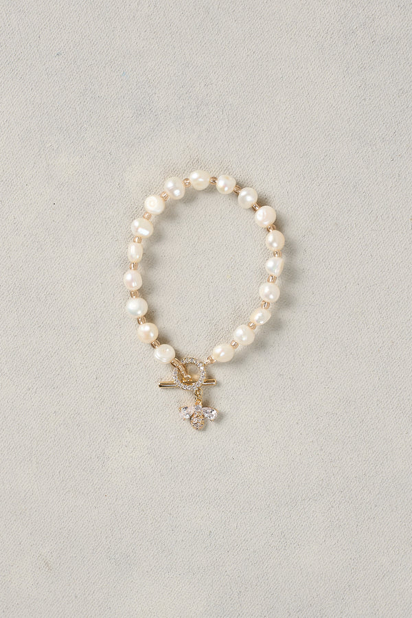 Bee Pearl Wrist – Cream