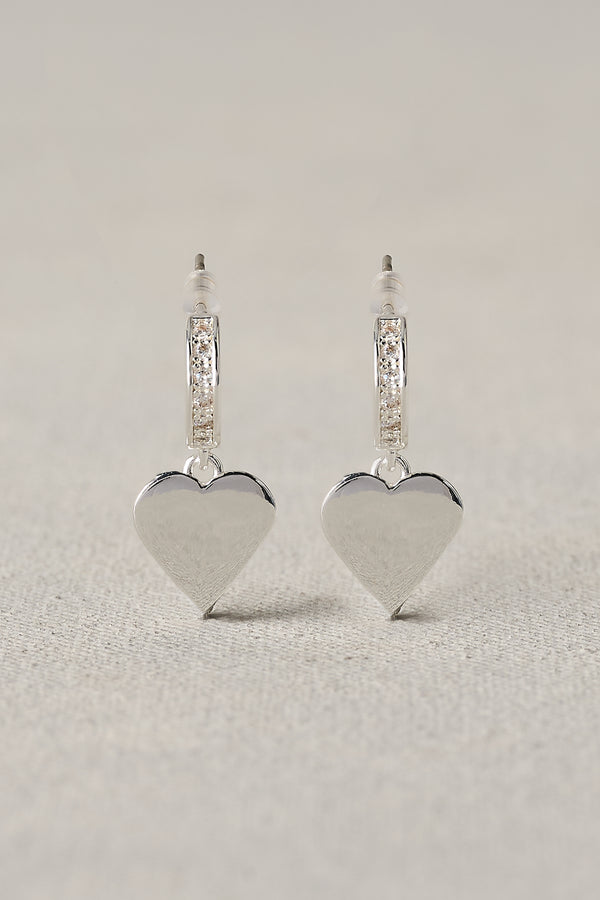 Heart Studs – Silver
