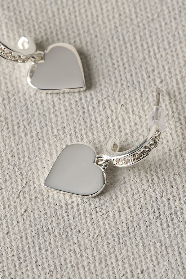 Heart Studs – Silver