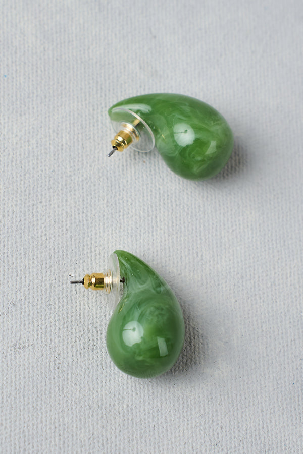 Resin Tear Studs – Sage