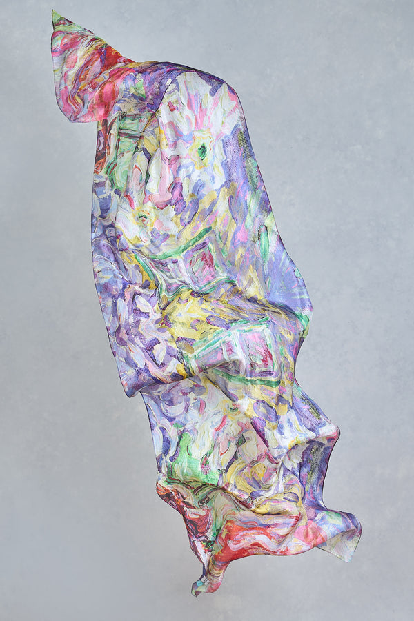 Abstract Floral Scarf – Multicolour