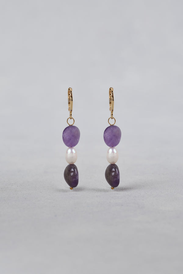 Pearl & Stone Earrings – Multicolour