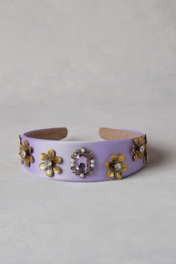 Bejewelled Headband – Mauve