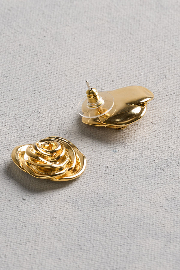 Flower Earrings - Gold