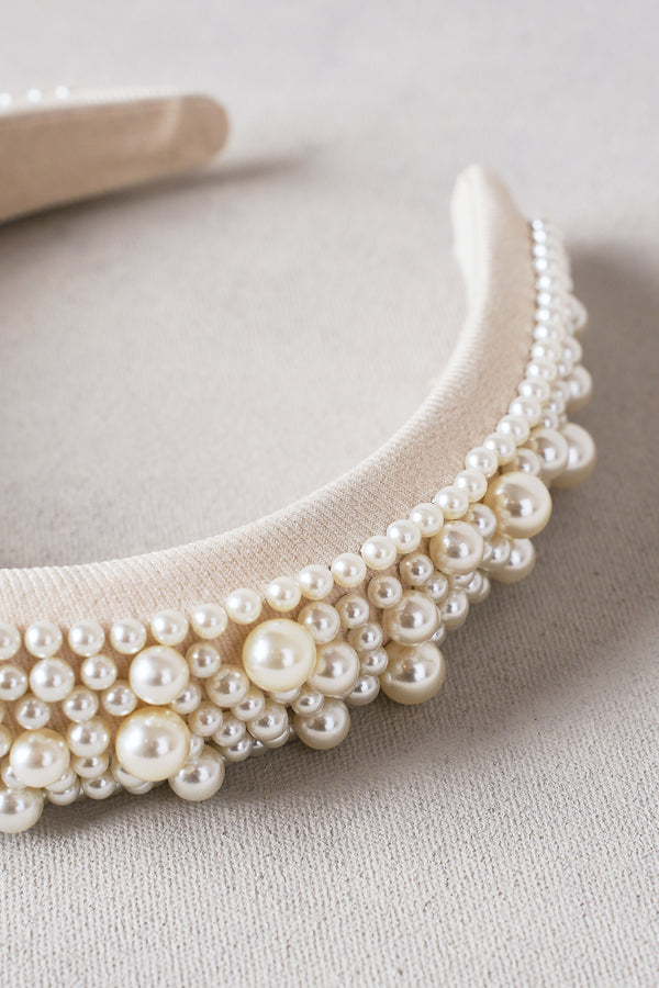 Pearl Headband – Cream