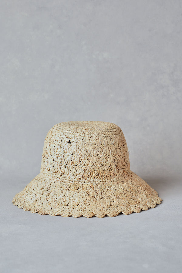 Crochet Raffia Hat – Natural