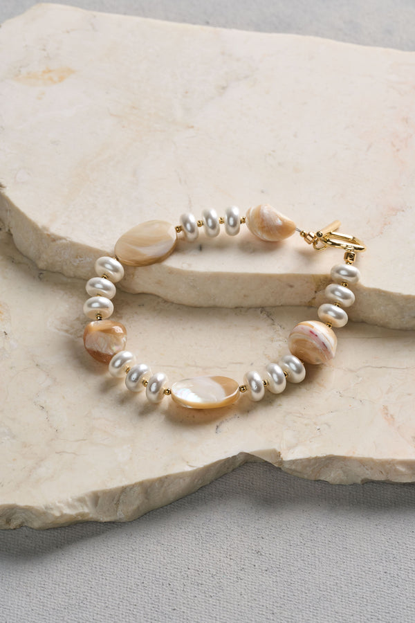 Stone & Pearl Wrist - Multicolour