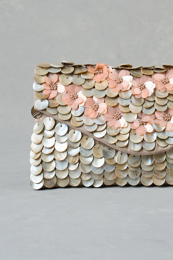 Floral Shell Clutch - Multicolour