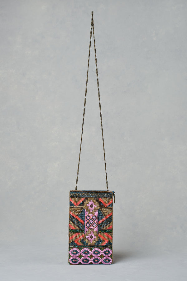 Tile Print Mini Cos Bag - Multicolour