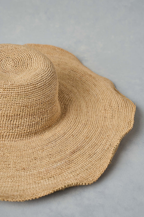 Wide Brim Floppy Hat - Natural