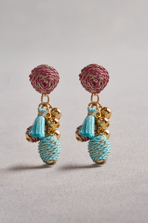 Multi Bead Earrings - Multicolour