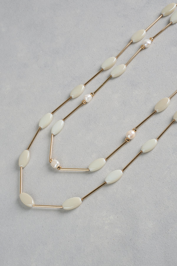 Long Layered Necklace - Gold