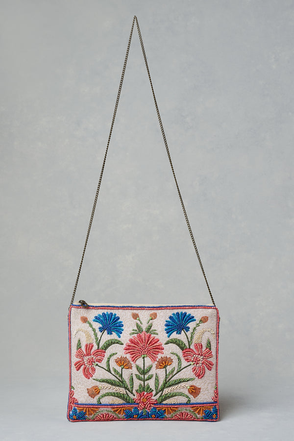 Floral Beaded Clutch - Multicolour