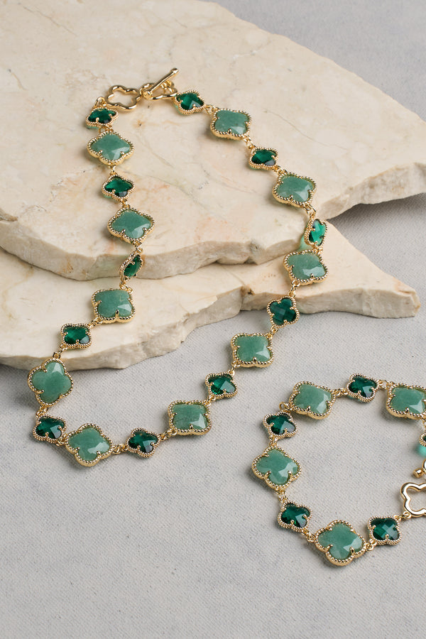Short Clover Necklace - Green
