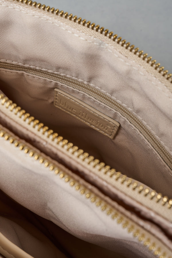 Quilted Crossbody Bag - Neutral