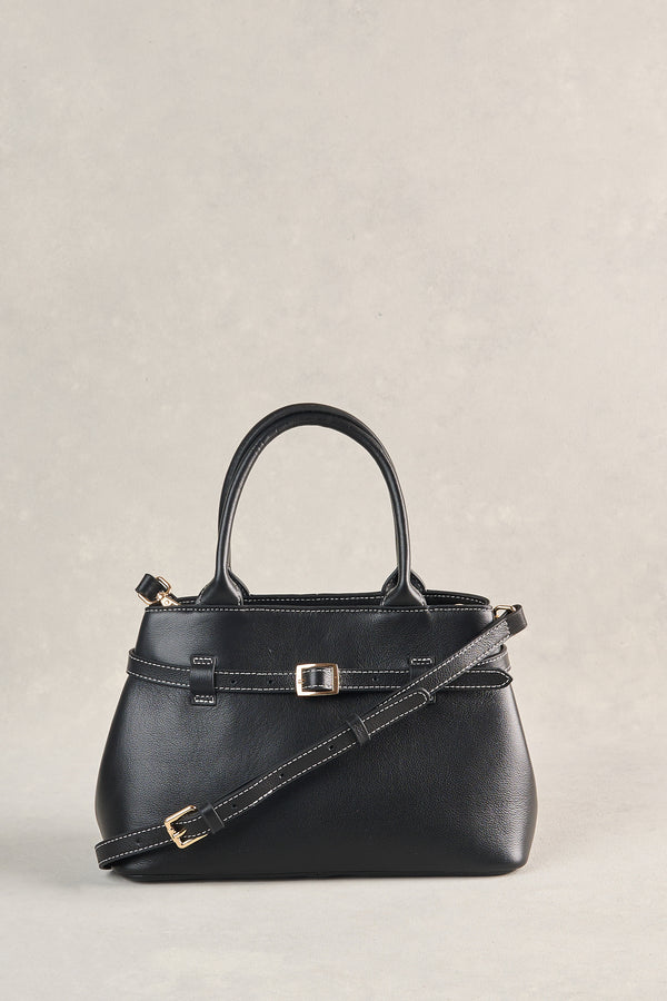 Buckle Detail Tote - Black