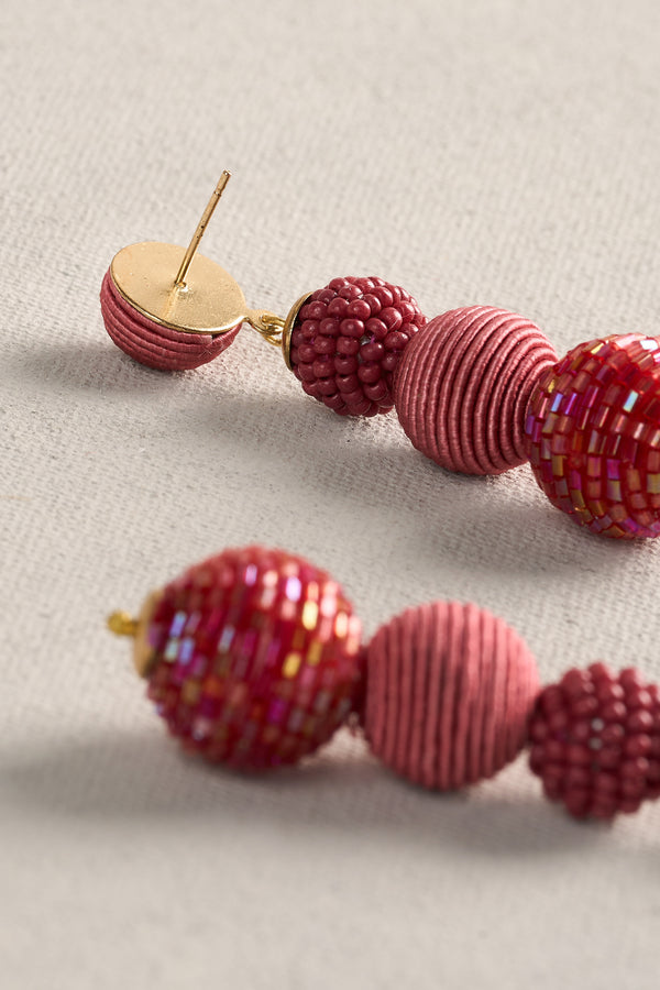 Bauble Earrings - Pink
