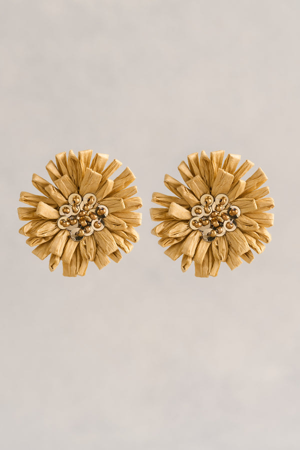 Flower Earrings - Gold