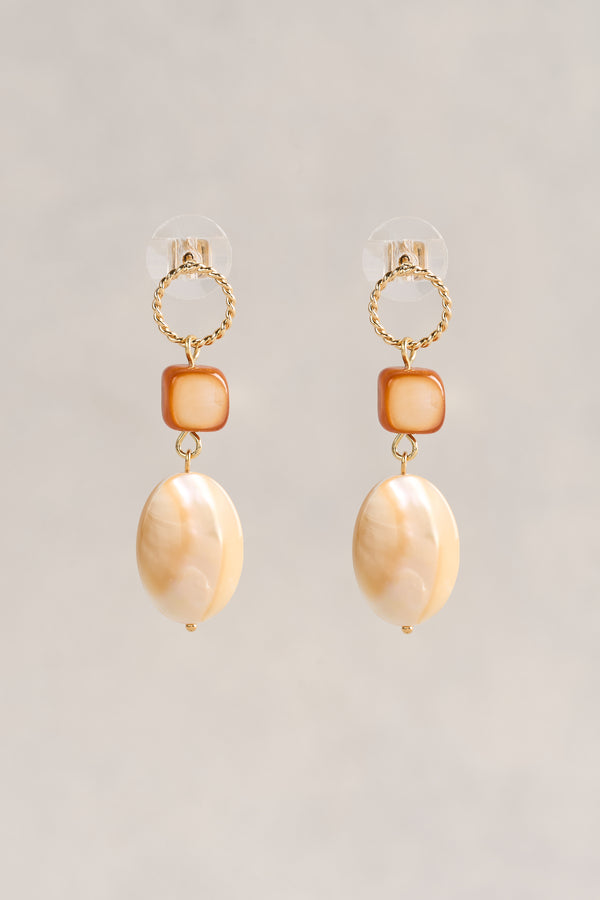Mixed Shell Earrings - Gold