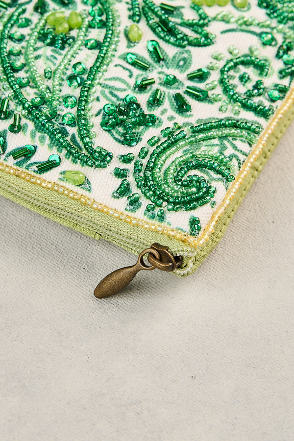 Paisley Print Cos Bag - Green