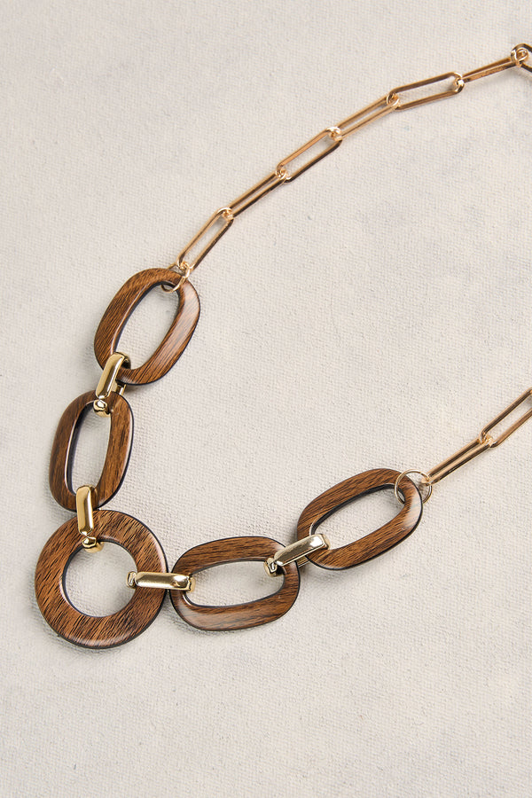 Mixed Link Necklace - Gold