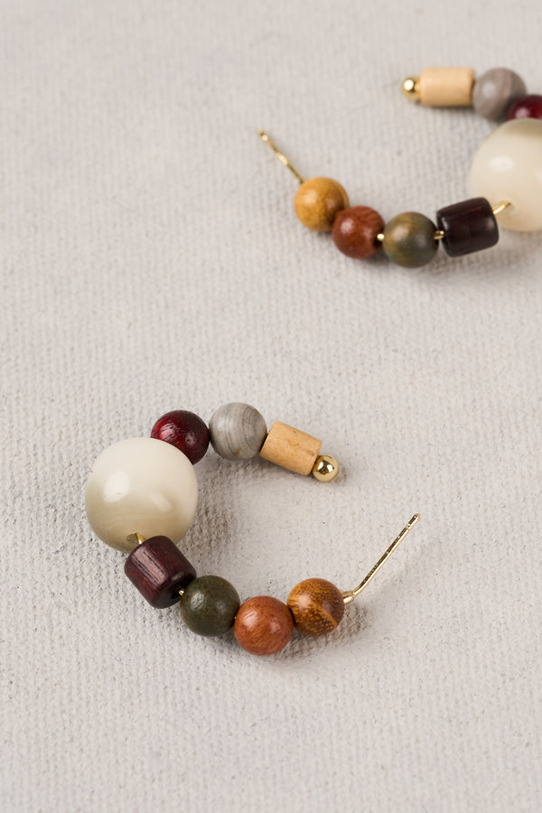 Beaded Hoops - Multicolour