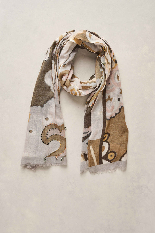 Oversized Floral Scarf - Multicolour