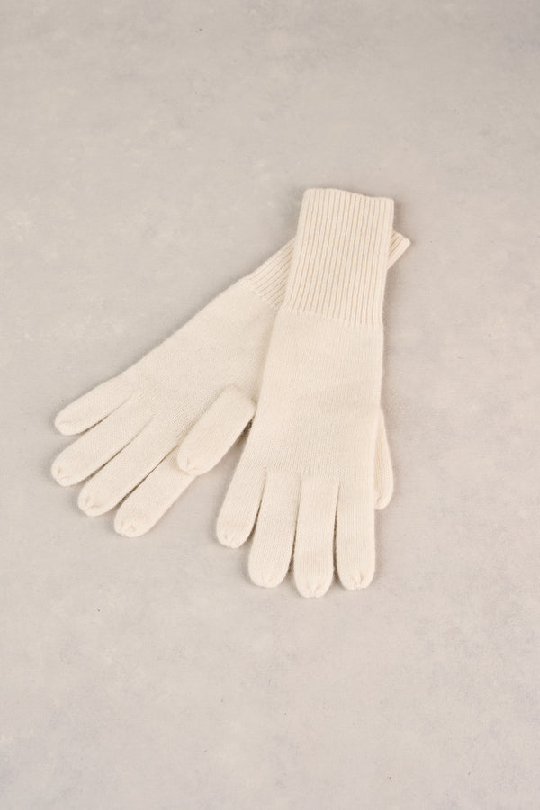 Knitted Gloves - Cream