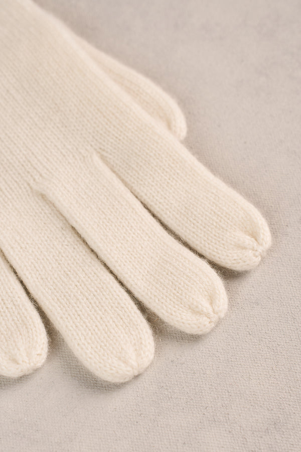 Knitted Gloves - Cream