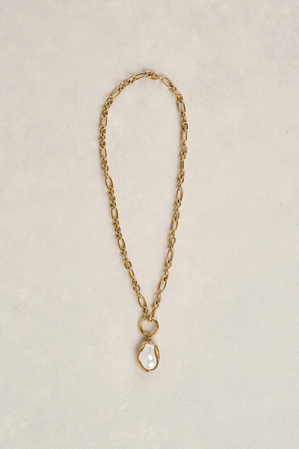 Organic Pendant Necklace - Gold