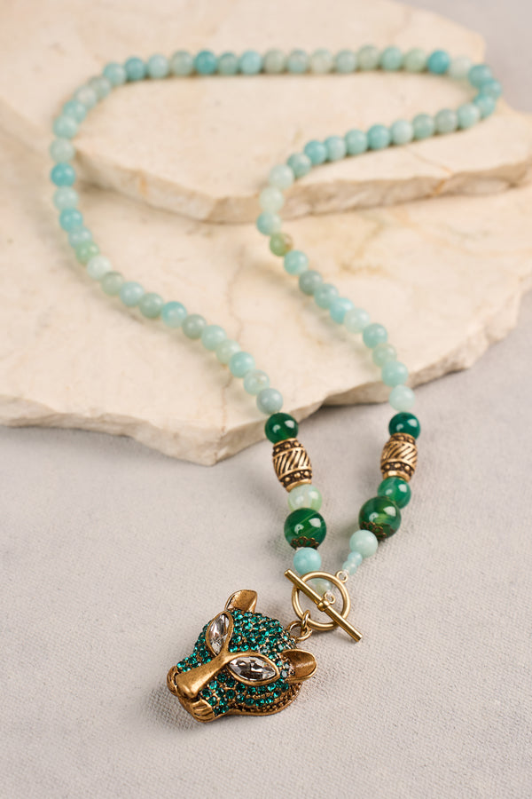 Statement Pendant Necklace - Green