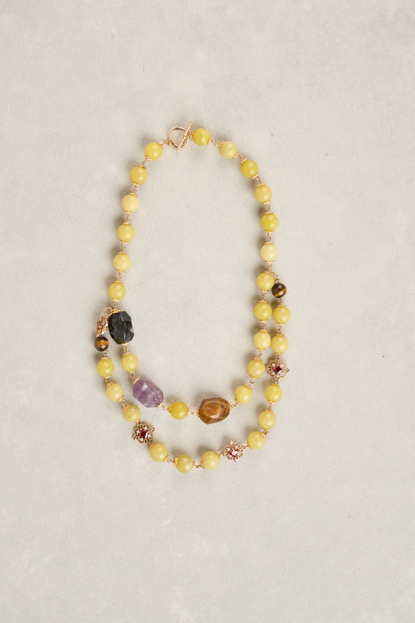 Mixed Layered Necklace - Multicolour