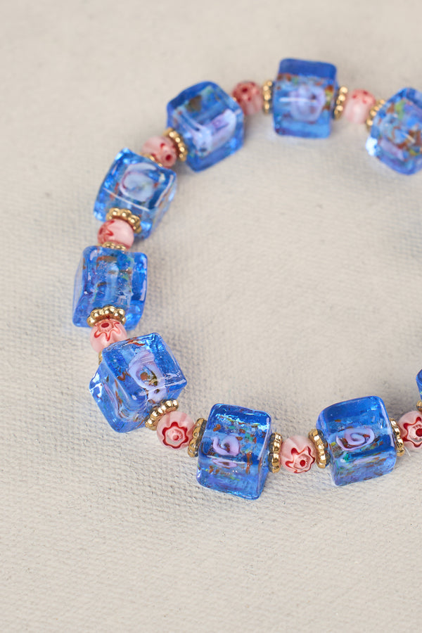 Glass Bead Stretchy - Cobalt