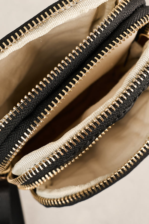 Quilted Phone Bag - Black