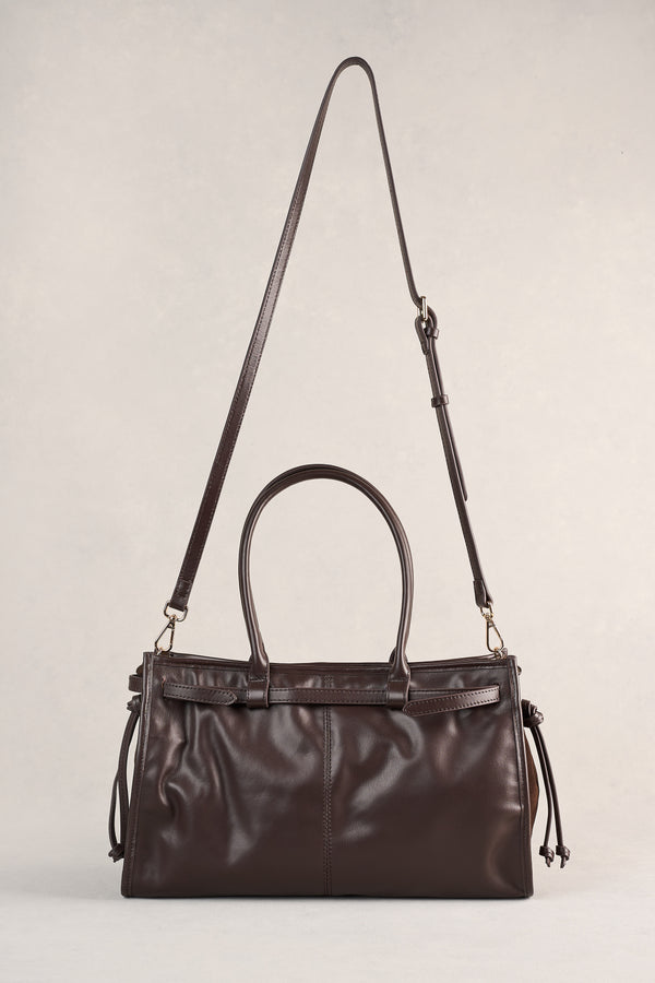 Suede Tote Bag - Chocolate