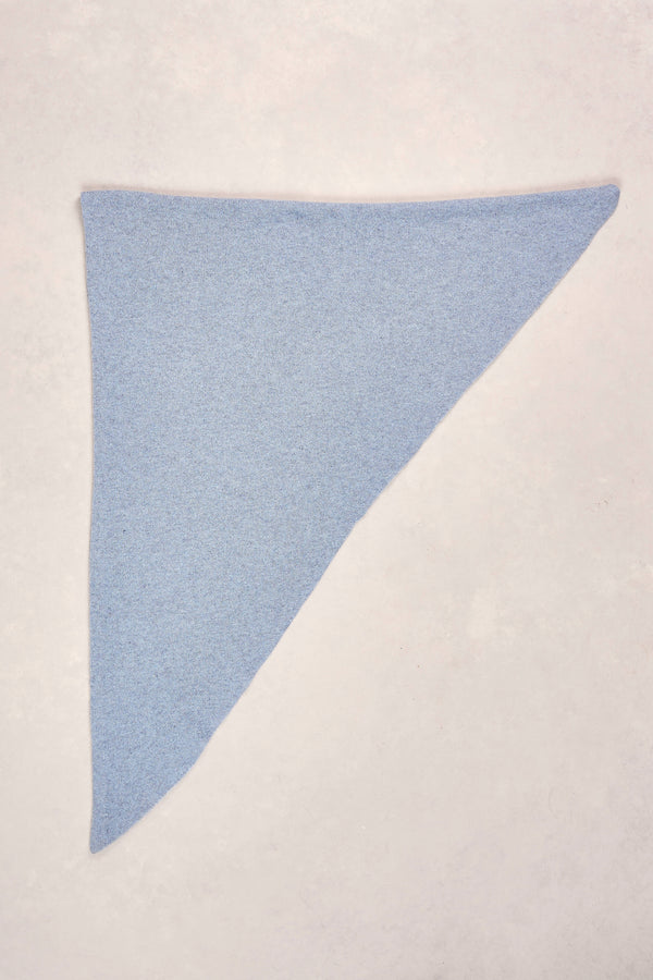 Triangle Wool Scarf - Light Blue
