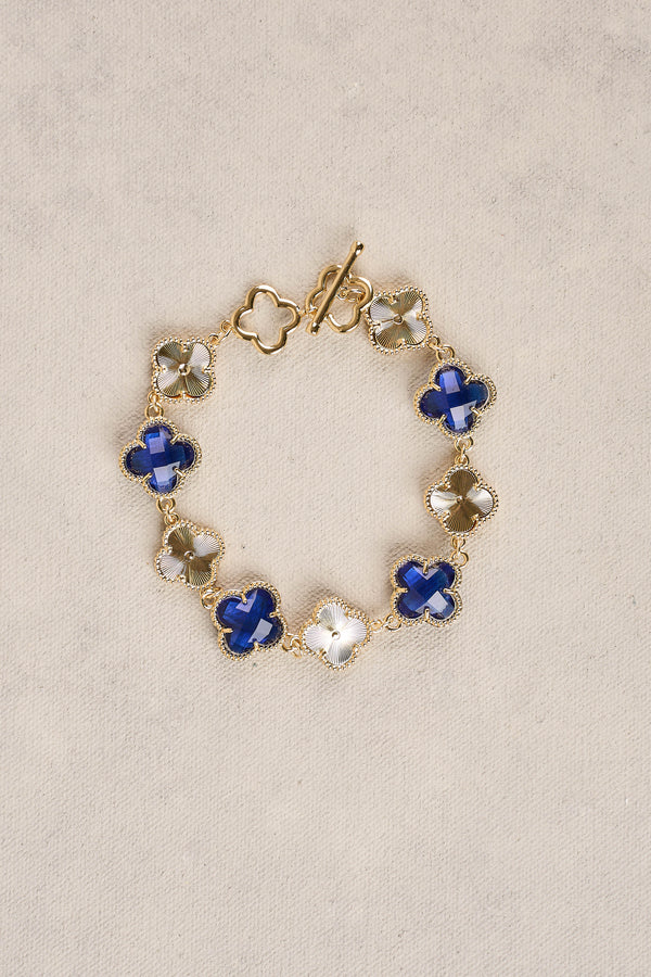 Multi Clover Bracelet - Blue