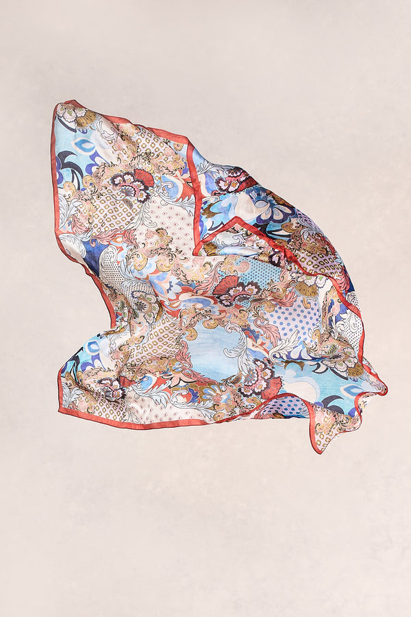 Rococo Reverie Silk Scarf – Multicolour