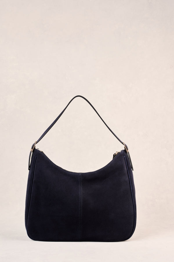 Ebony Suede Handbag - Navy