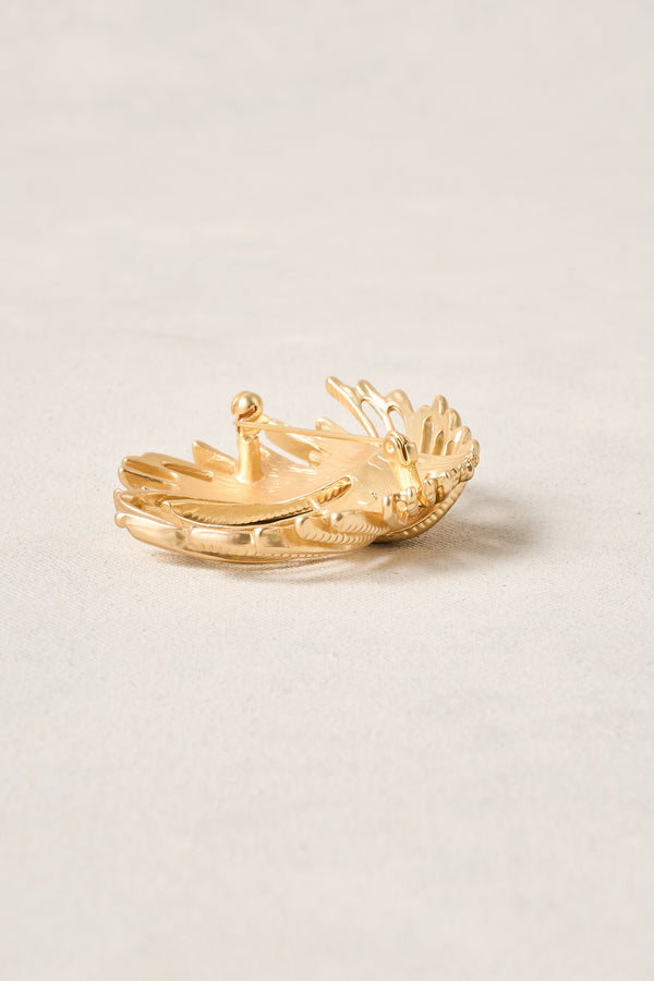 Spiral Statement Brooch - Gold