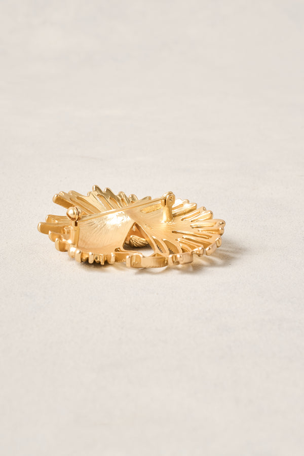Spiral Statement Brooch - Gold