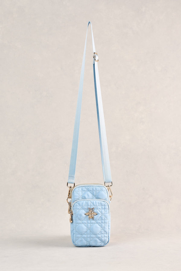 Quilted Phone Bag - Sky Blue