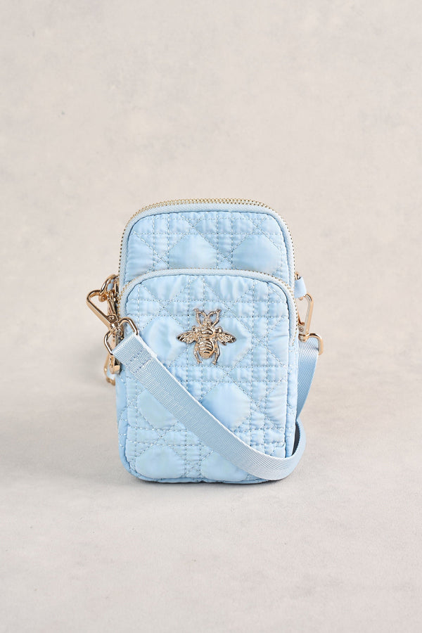 Quilted Phone Bag - Sky Blue